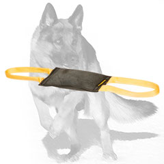 German Shepherd Leather Bite Tug for Puppy / Young Dog Training