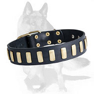 Exclusive Design Studded Leather Collar for German Shepherd