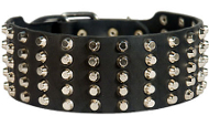3 inch Studded Leather Dog Collar for German Shepherd
