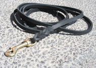 Soft Premium Leather Leash with Braided Ends