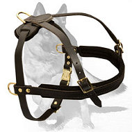 ‘Egyptian Magic’ Tracking/Pulling Leather Dog Harness for German Shepherd