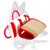 German Shepherd Training Dog Pillow with Jute Cover