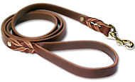 Twisted latigo dog lead-German Shepherd Leather LEASH