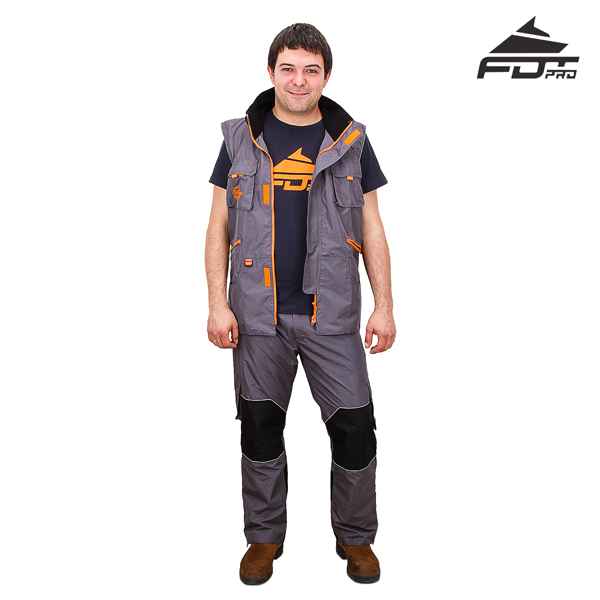 Any Weather Use Dog Tracking Suit Grey Color from FDT Pro Wear