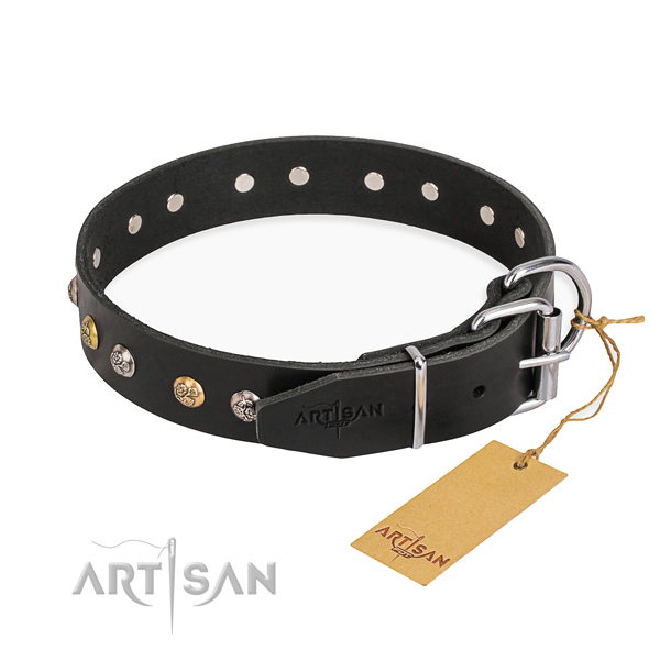Multifunctional leather collar for your elegant canine