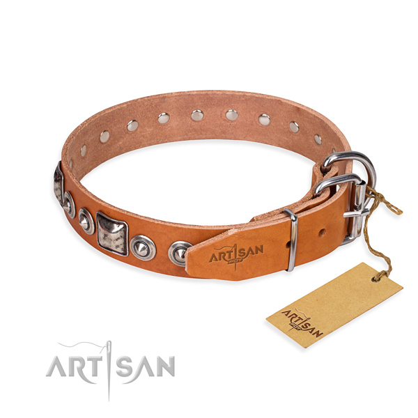 Wear-proof leather collar for your darling four-legged friend