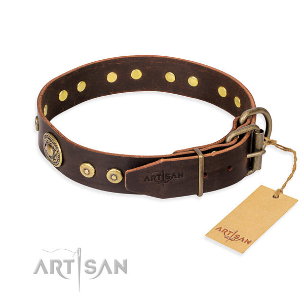 Tear-proof leather collar for your gorgeous pet