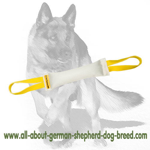 German Shepherd Fire Hose Dog Bite Tug With Handles