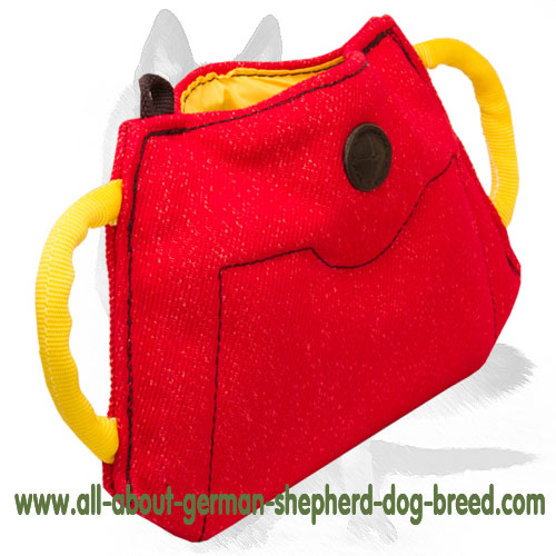 German Shepherd Puppy and Young Dog Bite Builder made of French Linen