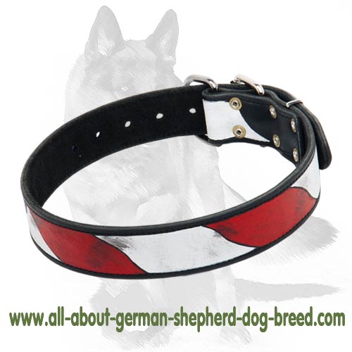 American Flag Dog Collar for German Shepherd