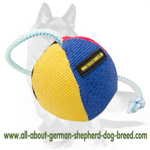35% OFF - LIMITED OFFER! Durable French Linen Bite Colourful Toy for German Shepherd 3.5 inch (9 cm) in diameter