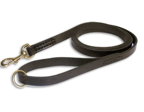 Classic Leather Leash for German Shepherd - Click Image to Close
