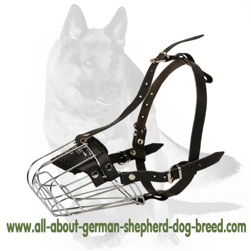 New Strong Metal Wire Basket Dog Muzzle for German Shepherd Labrador and Other 