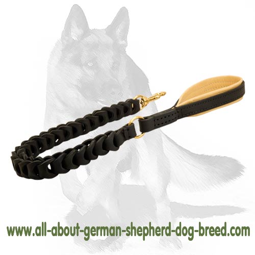 Deluxe braided leash for german shepherd german shepherd breed dog