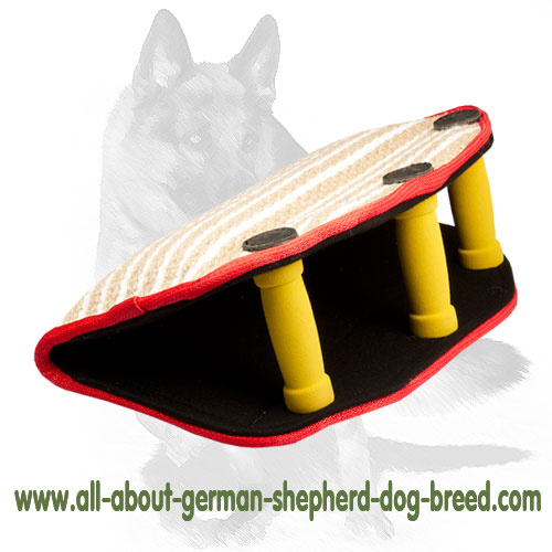 Have Puppy Bite Builder with 3 Handles made of jute-Wedge Tug