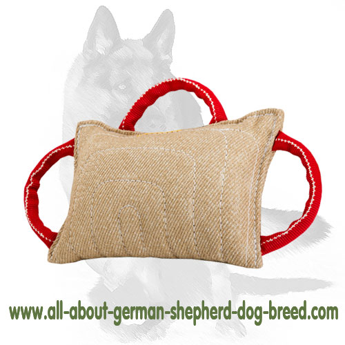 German Shepherd Bite Pad made of Jute with 3 Handles