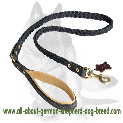 4 Foot Braided Leash for German Shepherd