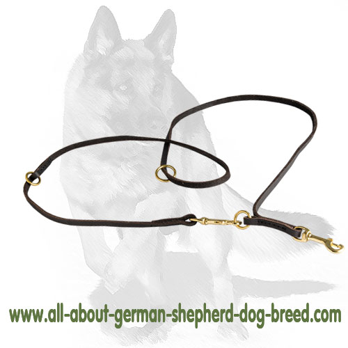 German Shepherd Multifunctional Soft Leather Leash