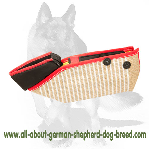 German Shepherd sleeve made of jute material