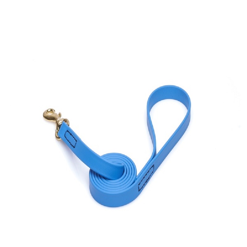 Blue Waterproof German Shepherd Leash Made of Biothane