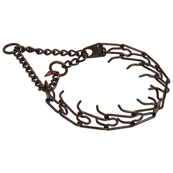 Strong Herm Sprenger German Shepherd Pinch Prong Collar of Black Stainless Steel - 2.25 mm (1/11 inch)