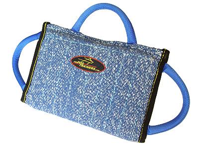 German Shepherd Synthetic "French Linen" Dog Bite Pad with 3 Handles