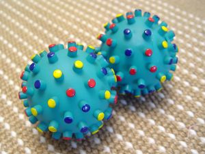 German Shepherd Crazy Color Rubber Ball with Sound