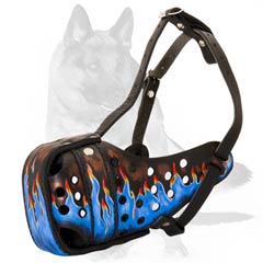  Designerleather muzzle with unique ornament