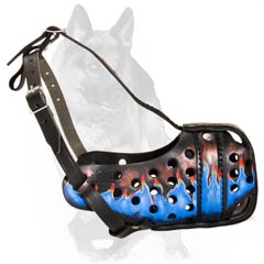  Daily leather muzzle with nose padding