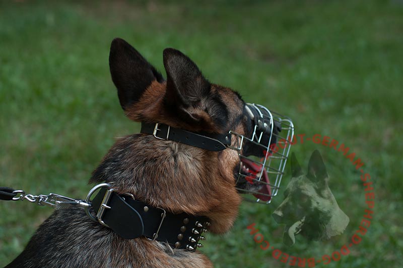OneStrap Basket Dog Muzzles For German Shepherds [M91070 GSD Wire