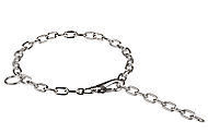 German Shepherd Chrome Plated Fur Saver Collar-Chrome Plated Fur Saver with Snap Hook 1/9 inch (3 mm)